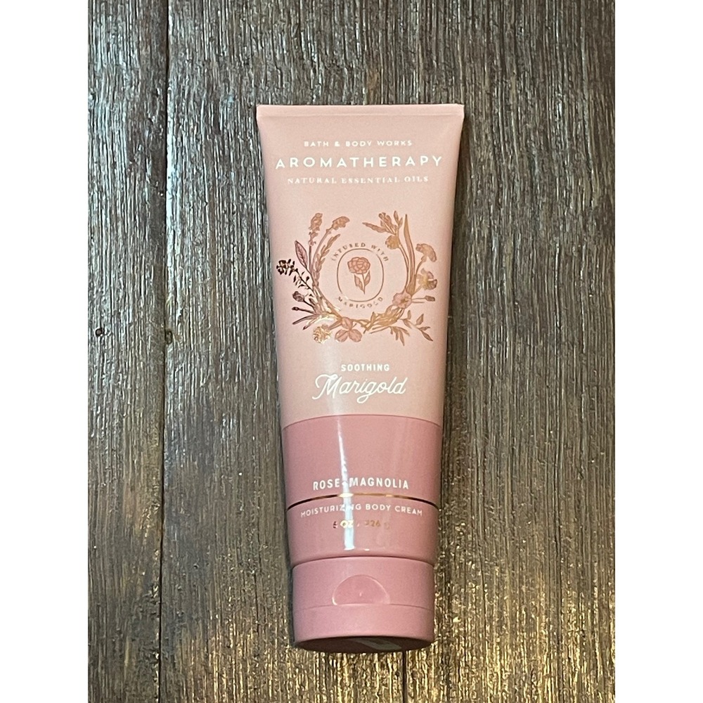 Bath & Body Works Aromatherapy Marigold Rose Magnolia Body Cream 8oz - Picture 2 of 5